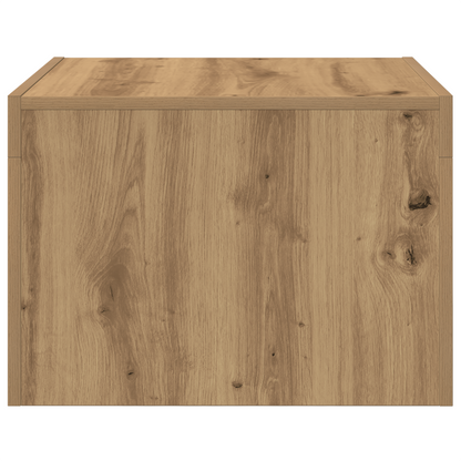 Salontafel artisanaal eikenkleurig 50 x 50 x 35 cm Bewerkt hout