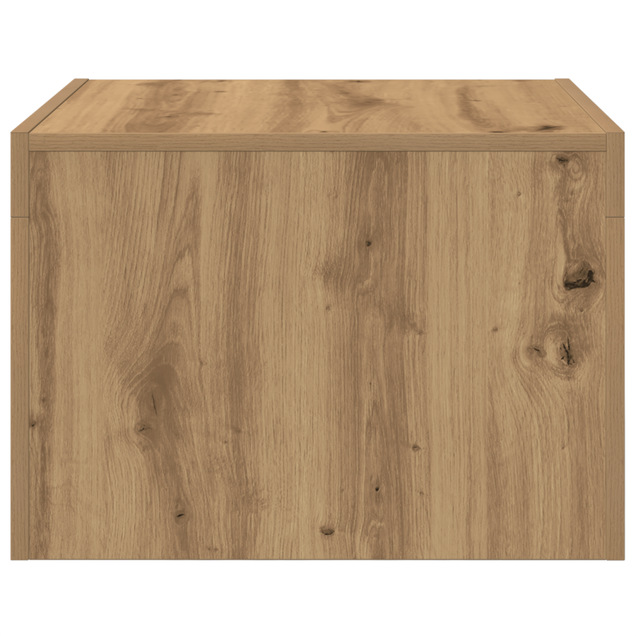 Salontafel artisanaal eikenkleurig 50 x 50 x 35 cm Bewerkt hout