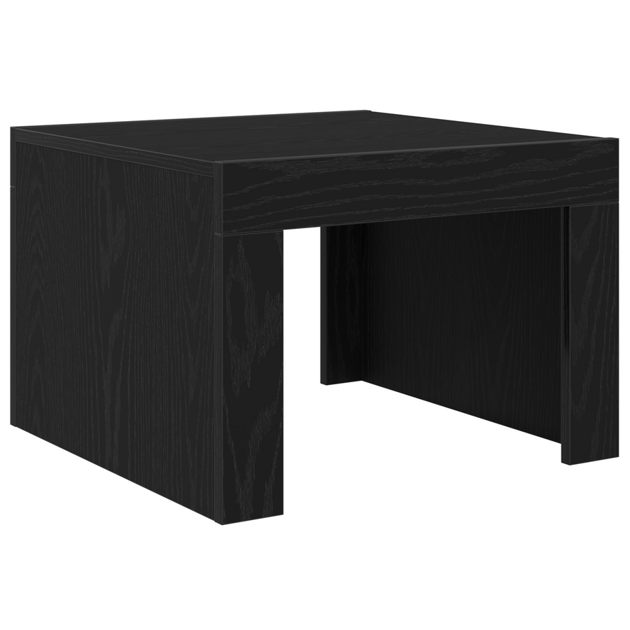 Salontafel Zwart eiken 50 x 50 x 35 cm Bewerkt hout