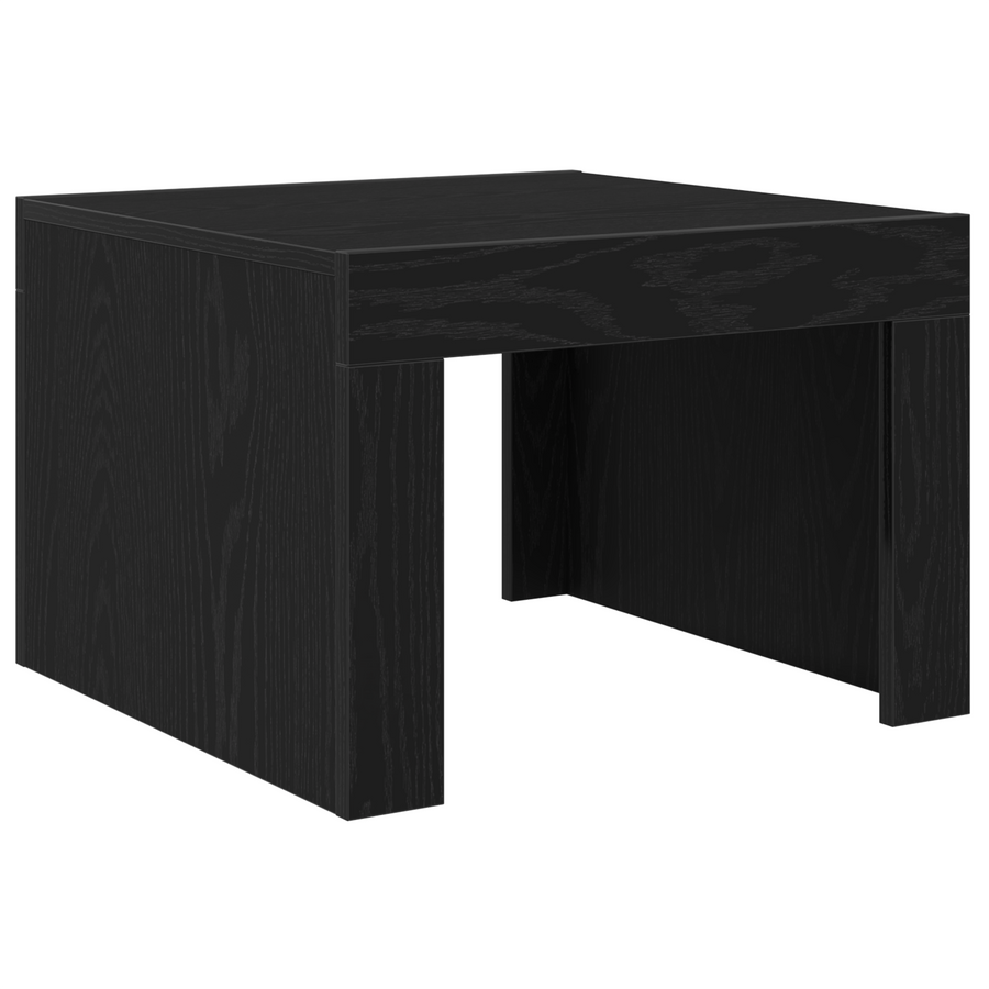 Salontafel Zwart eiken 50 x 50 x 35 cm Bewerkt hout