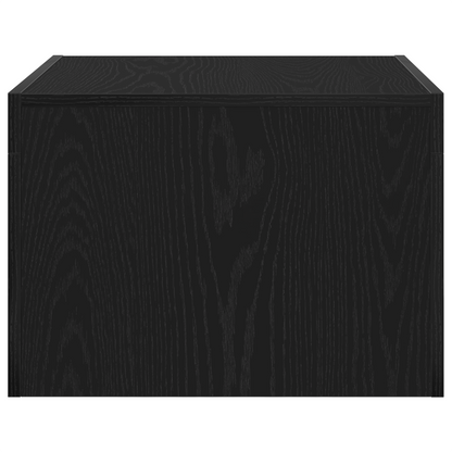 Salontafel Zwart eiken 50 x 50 x 35 cm Bewerkt hout