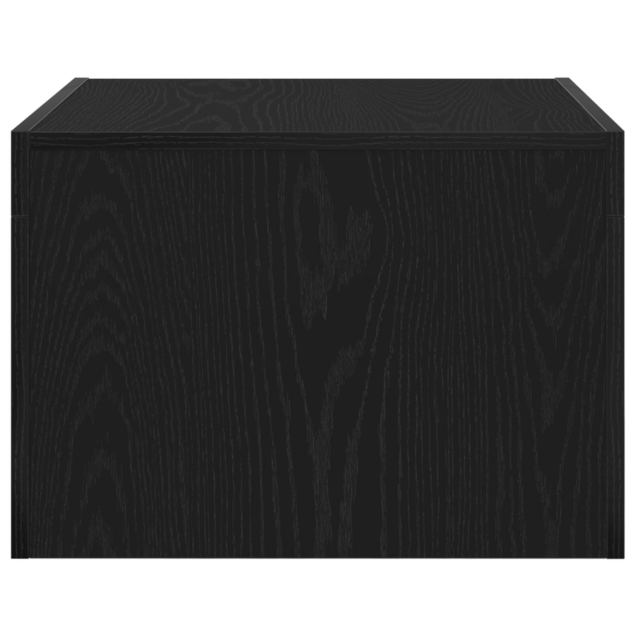 Salontafel Zwart eiken 50 x 50 x 35 cm Bewerkt hout
