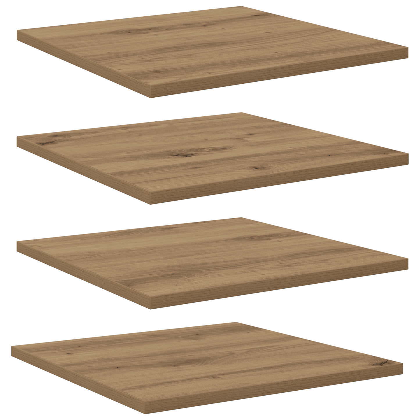 Wandplanken Massief Eiken Hout 40 x 40 x 1.5 cm Wandplanken