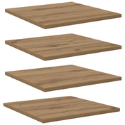 Bookshelf Board 4 pcs Brown 40 x 40 x 1.5 cm Engineered wood
