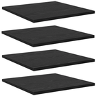 Bookshelf Board 4 pcs Black 40 x 40 x 1.5 cm Engineered Wood