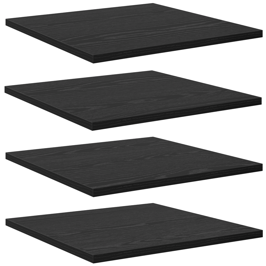 Wandplanken Zwart Eiken Hout 40 x 40 x 1.5 cm Stapelbaar