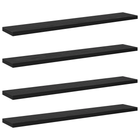 Wandplank 60x10x1.5 cm bewerkt hout zwart