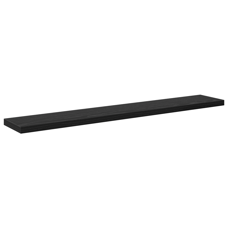 Wandplanken Zwart eiken Bewerkt hout 60 x 10 x 1.5 cm Muurmontage
