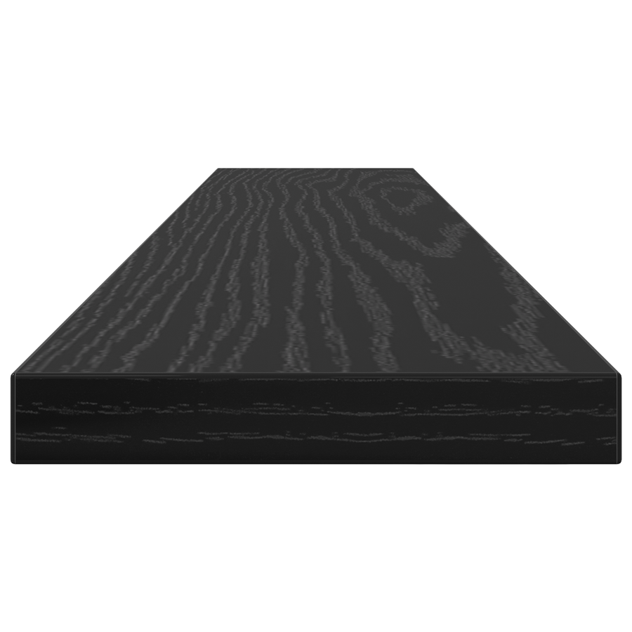 Wandplanken Zwart eiken Bewerkt hout 60 x 10 x 1.5 cm Muurmontage
