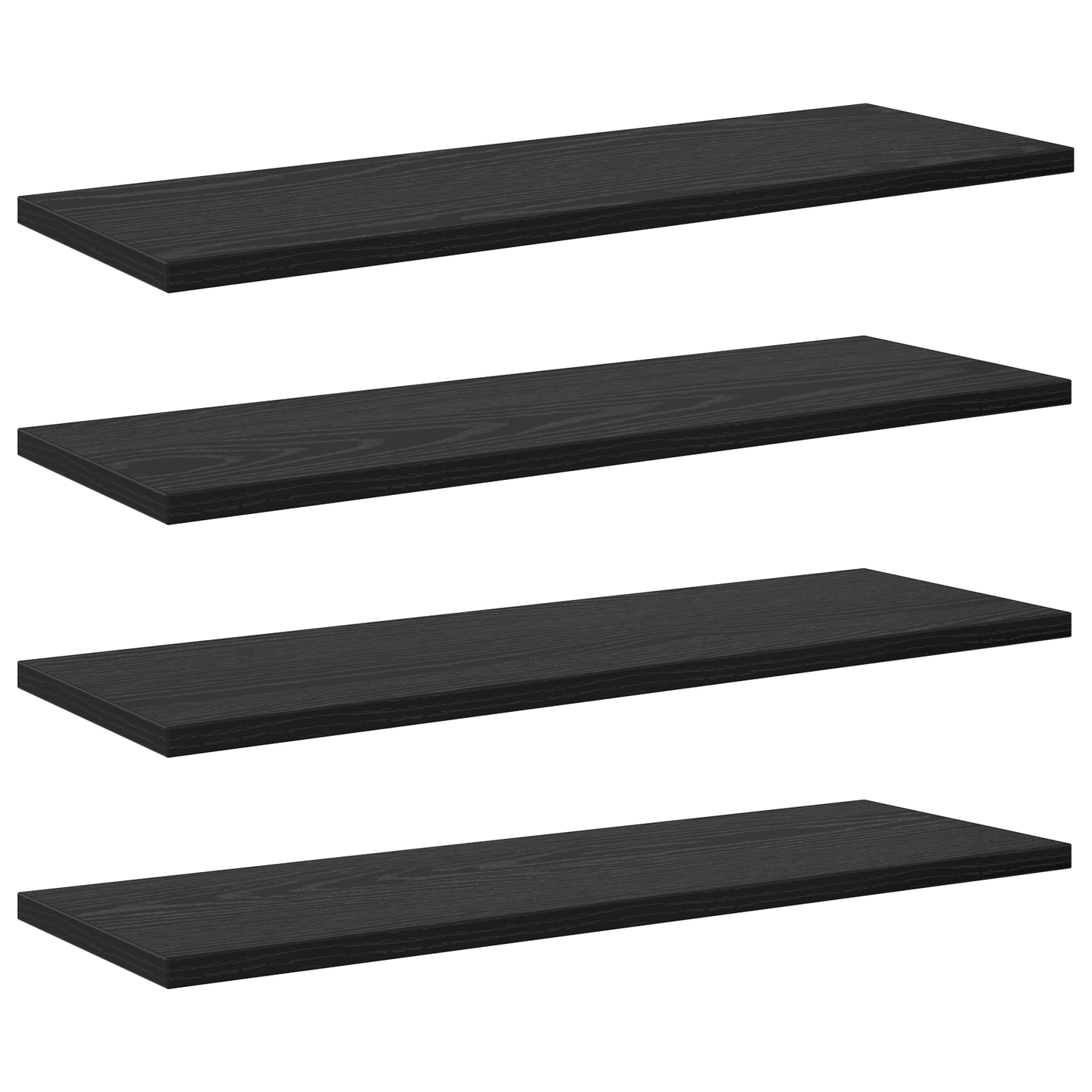 Wandplanken Zwart eiken Bewerkt hout 60 x 20 x 1.5 cm Eenvoudig