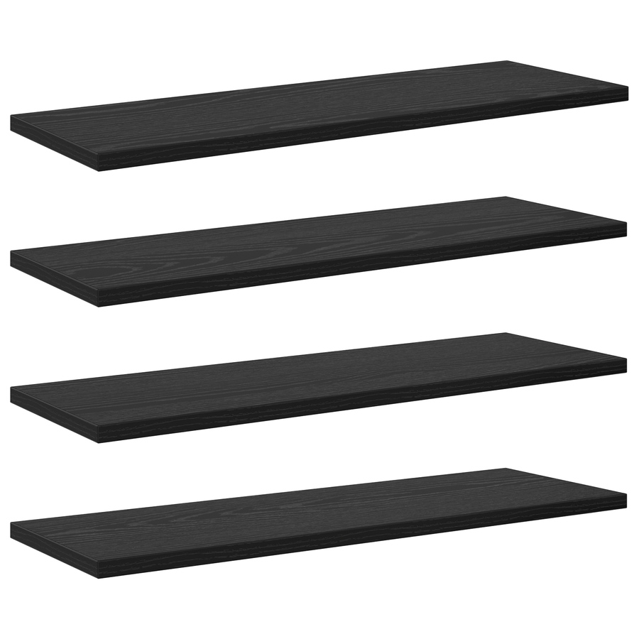 Wandplanken Zwart eiken Bewerkt hout 60 x 20 x 1.5 cm Eenvoudig