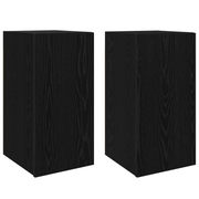 Tv-meubel 2 stuks zwart eiken 30,5x30x60 cm