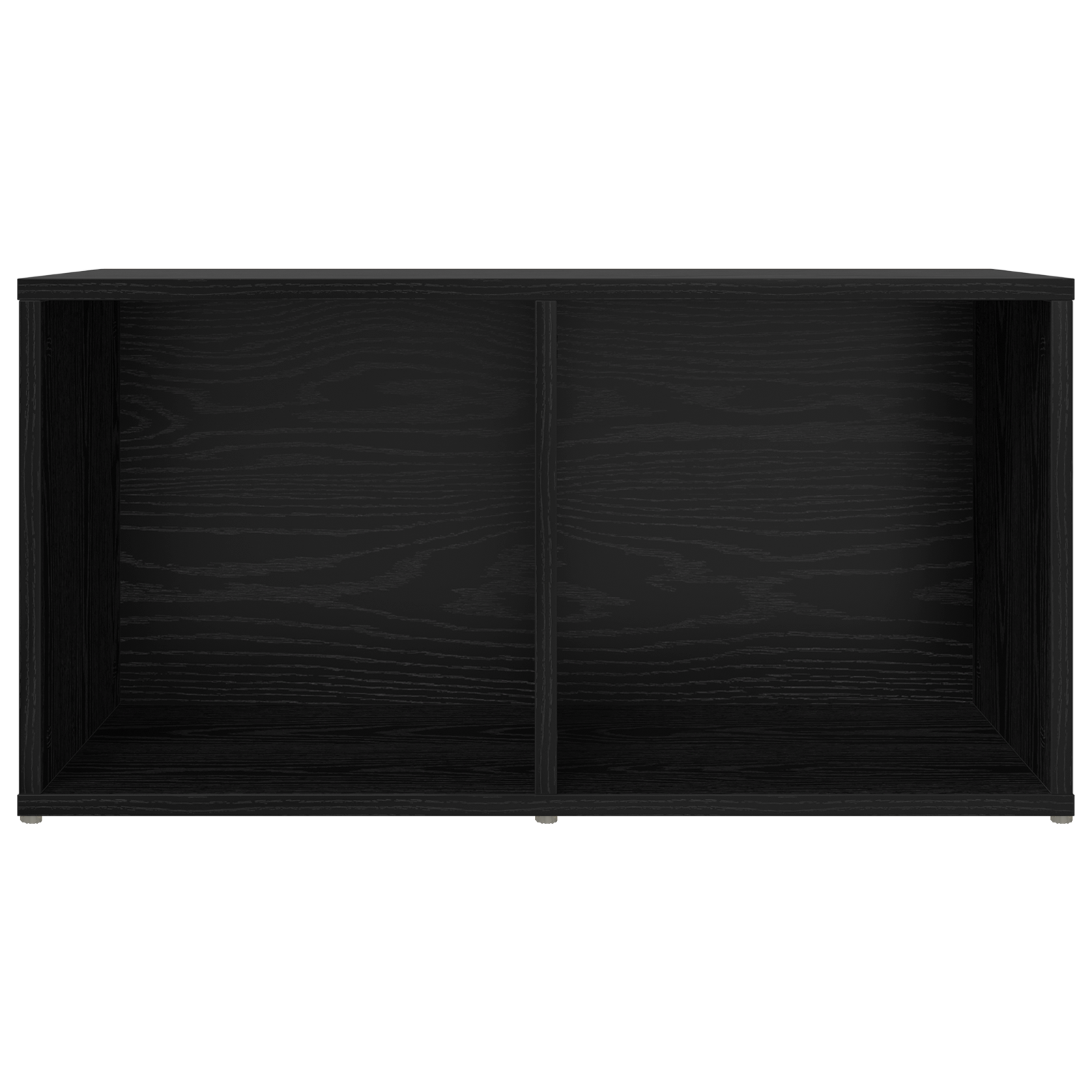 TV-kast met opslag Zwart eiken Bewerkt hout