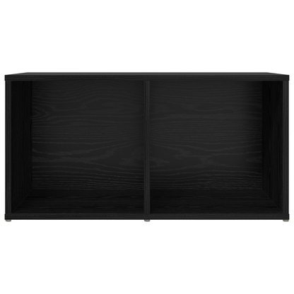 TV-kast met opslag Zwart eiken Bewerkt hout