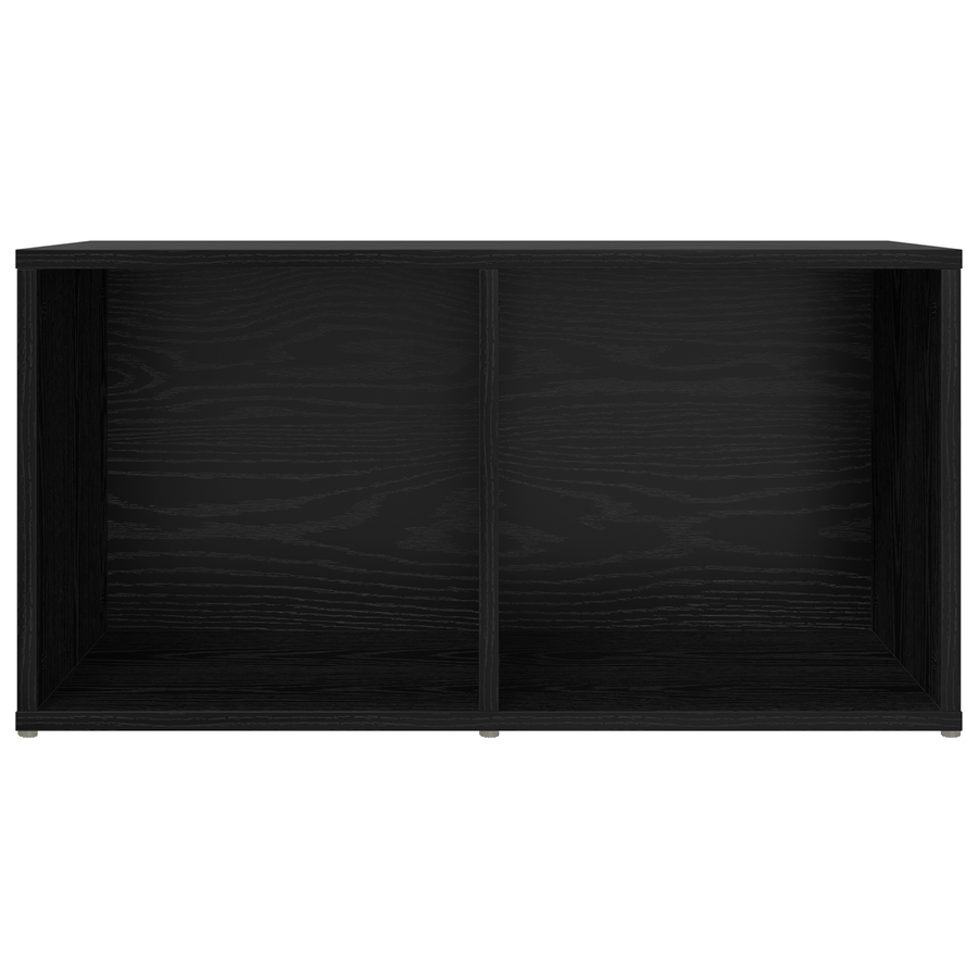TV-kast met opslag Zwart eiken Bewerkt hout