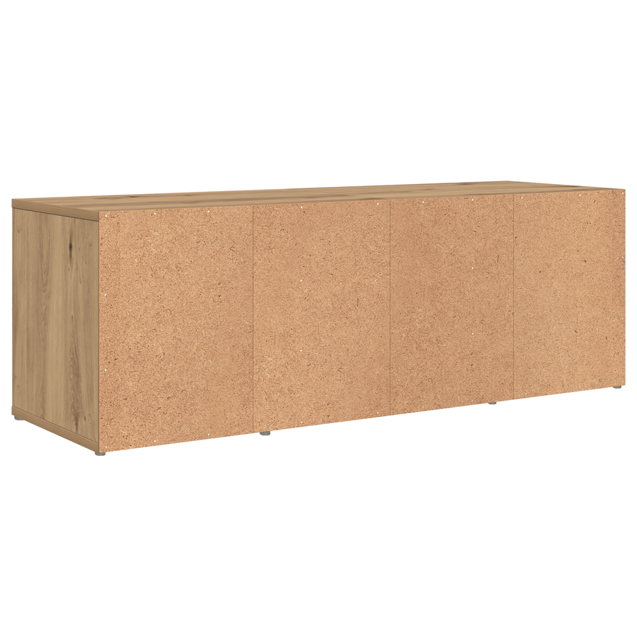 TV-kast met opslag artisanaal eikenkleurig Bewerkt hout