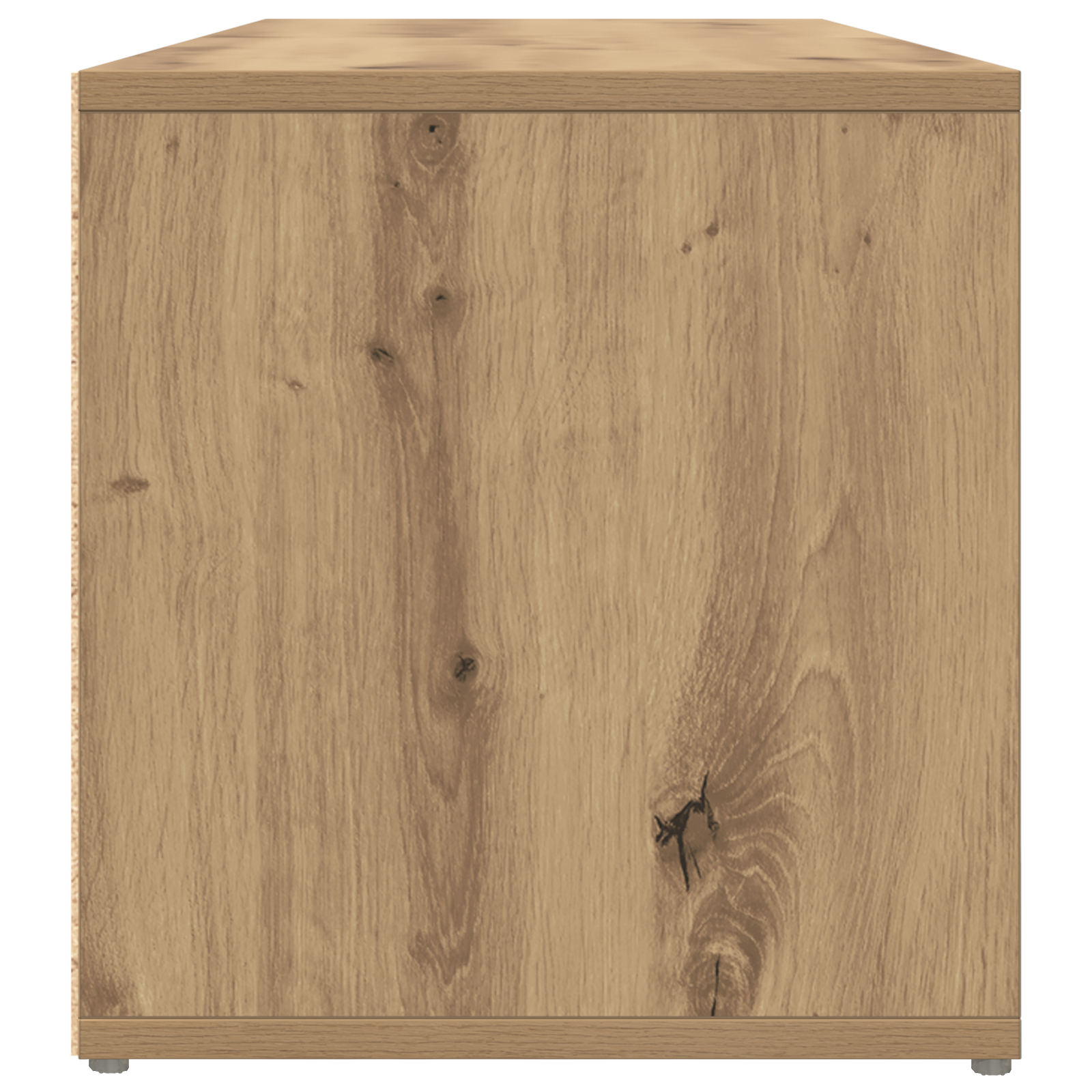 TV-kast met opslag artisanaal eikenkleurig Bewerkt hout