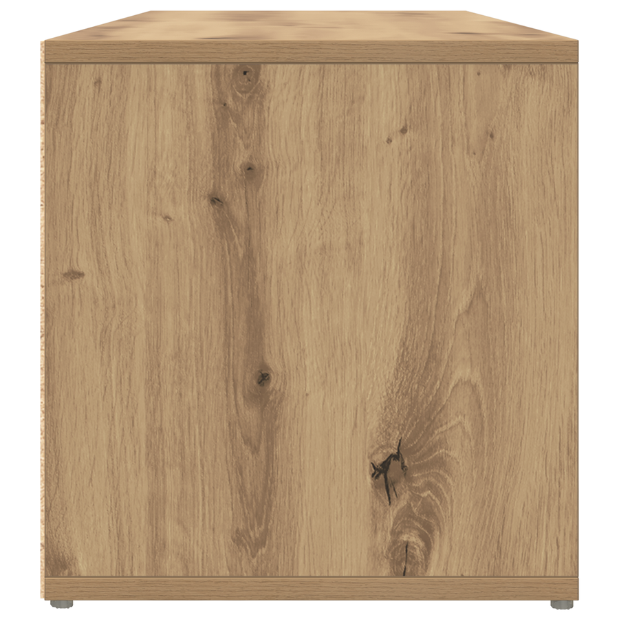 TV-kast met opslag artisanaal eikenkleurig Bewerkt hout