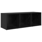 TV Cabinet Set Wall Mounted Black 72 x 35 x 37 cm Engineered Wood