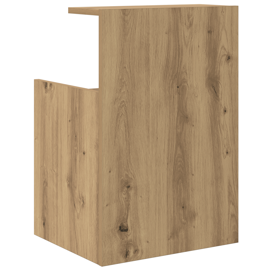 Bedkasten 2 stuks Ambachtelijk Eiken 40x35x60 cm Bewerkt Hout