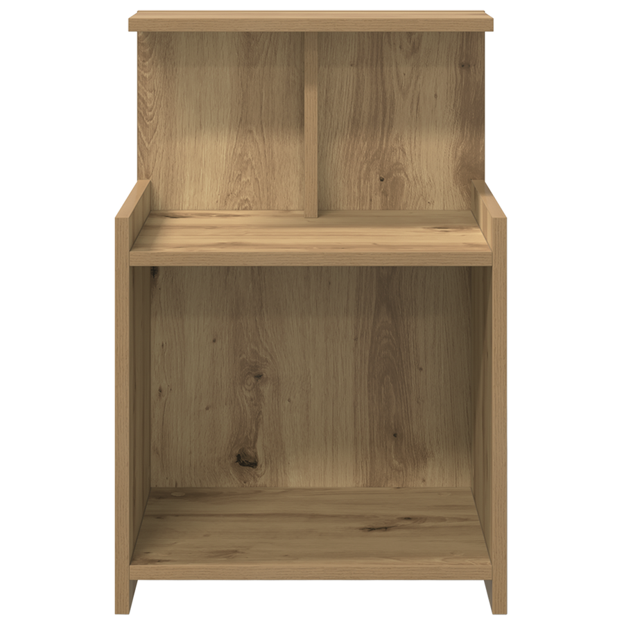 Bedkasten 2 stuks Ambachtelijk Eiken 40x35x60 cm Bewerkt Hout