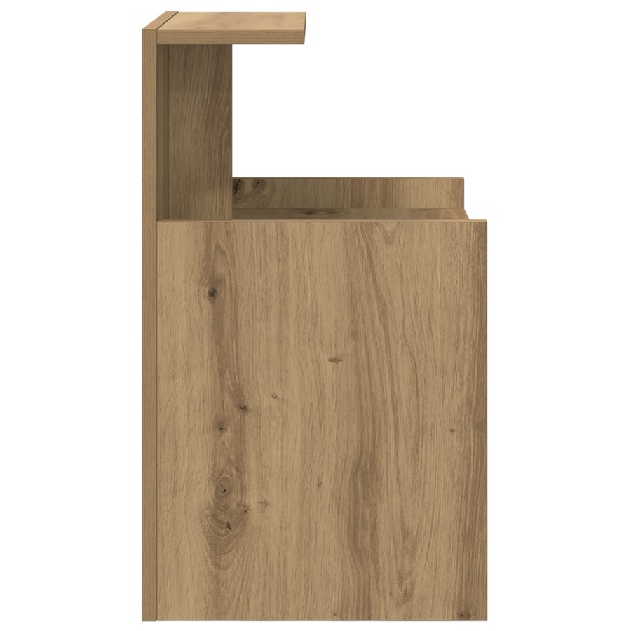 Bedkasten 2 stuks Ambachtelijk Eiken 40x35x60 cm Bewerkt Hout