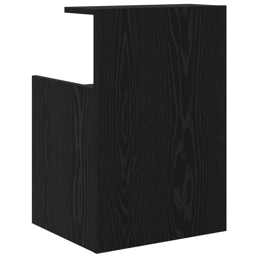 Bedkasten 2 stuks Zwart eiken 40x35x60 cm Bewerkt hout