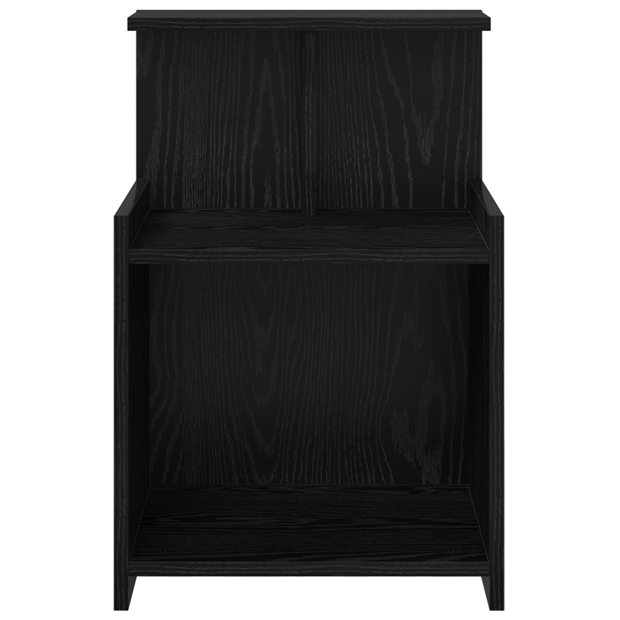 Bedkasten 2 stuks Zwart eiken 40x35x60 cm Bewerkt hout