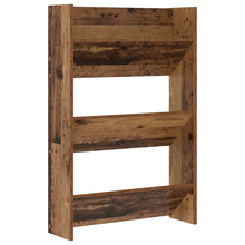 Wand Schoenenkasten Oud hout 60 x 18 x 60 cm Bewerkt hout