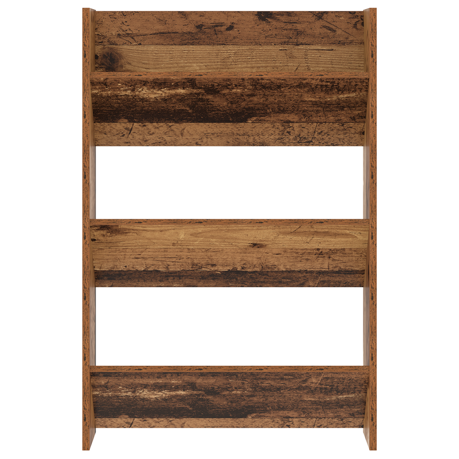 Wand Schoenenkasten 2 pcs Oud hout 60 x 18 x 60 cm Bewerkt hout
