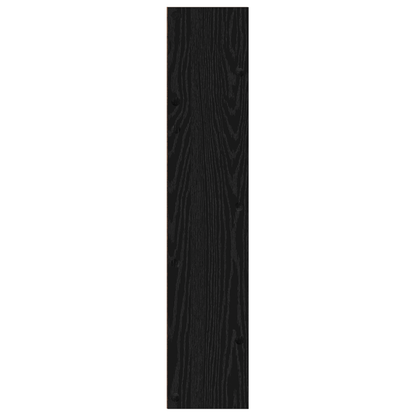 Wand Schoenenkasten Zwart eiken 60 x 18 x 60 cm Bewerkt hout