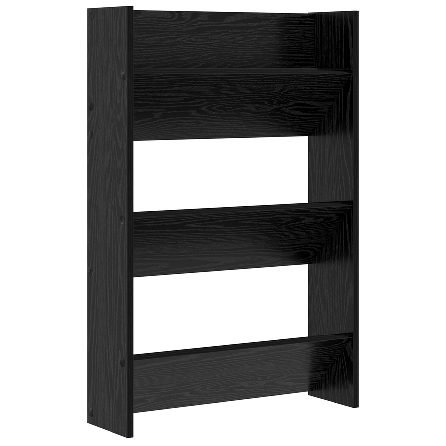 Wand Schoenenkasten met plank Anders 2 pcs Zwart eiken 60 x 18 x 60 cm
