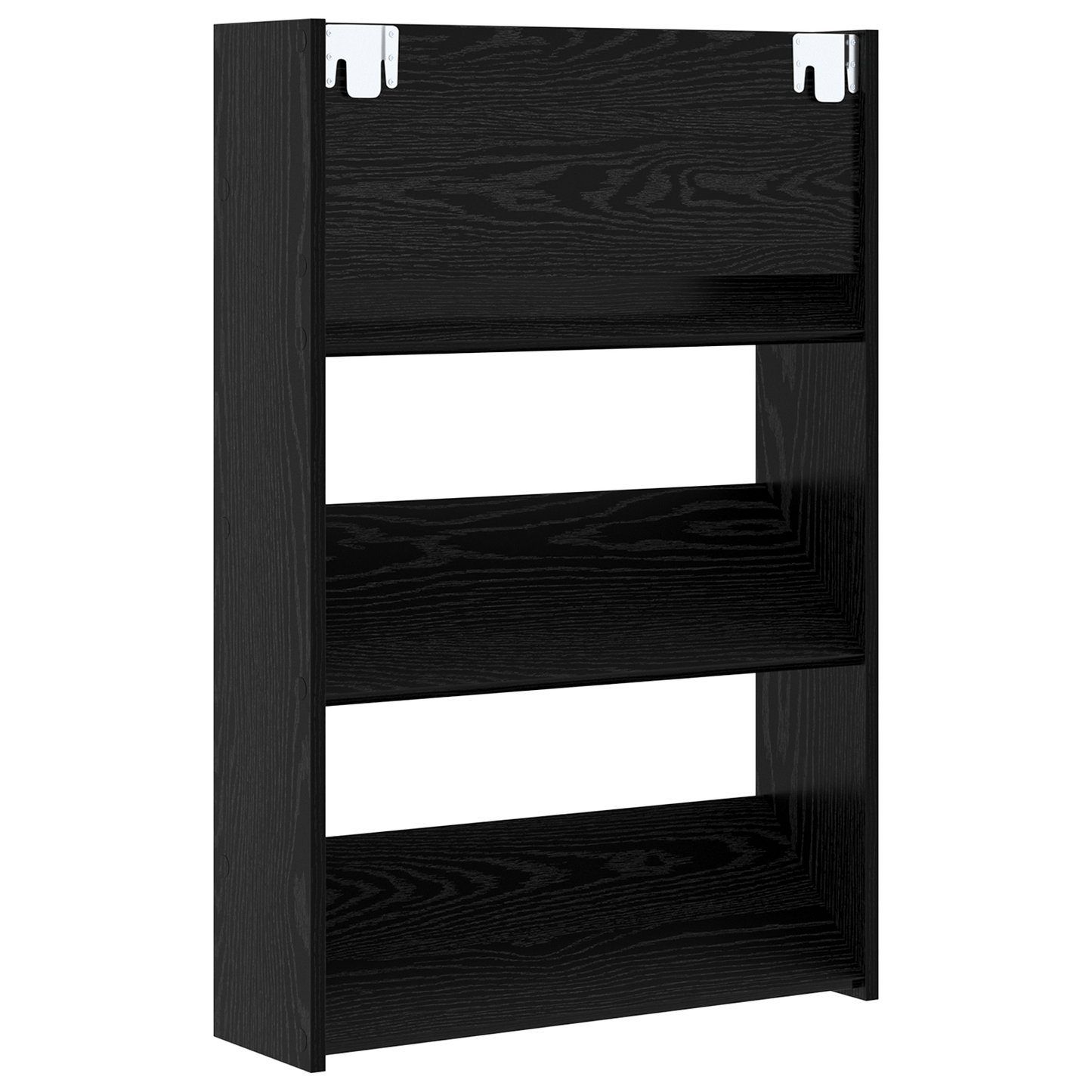 Wand Schoenenkasten met plank Anders 2 pcs Zwart eiken 60 x 18 x 60 cm