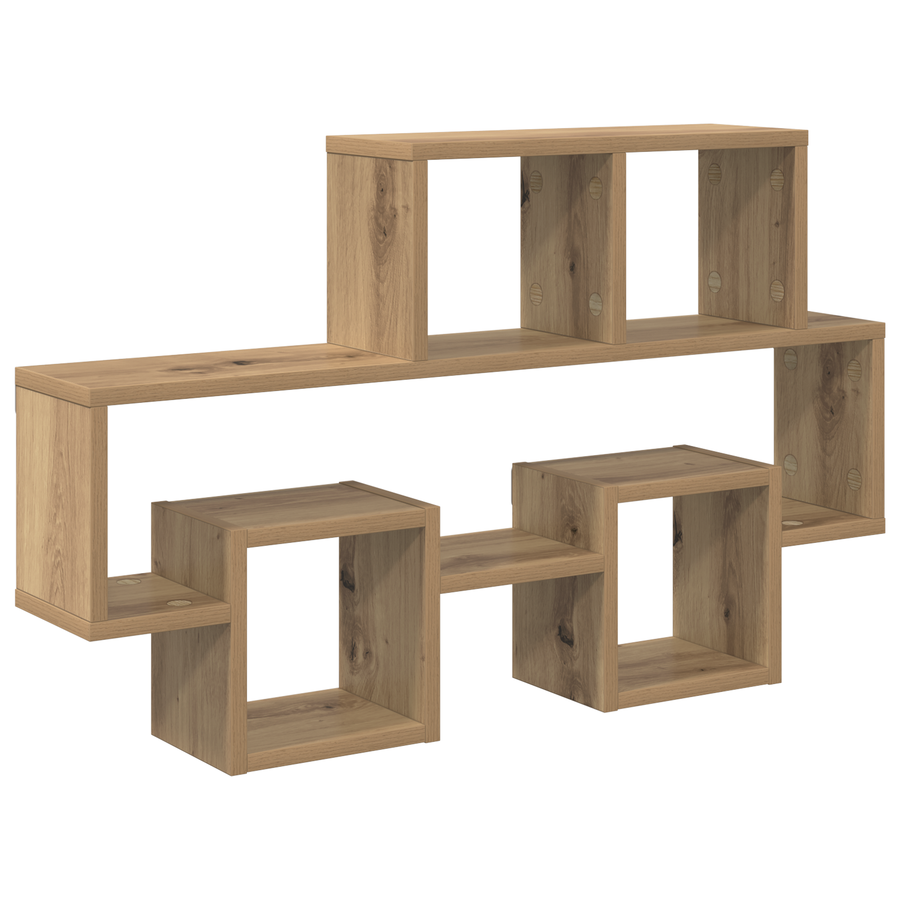Wandplank Ambachtelijk eiken 82 x 15 x 51 cm Bewerkt hout