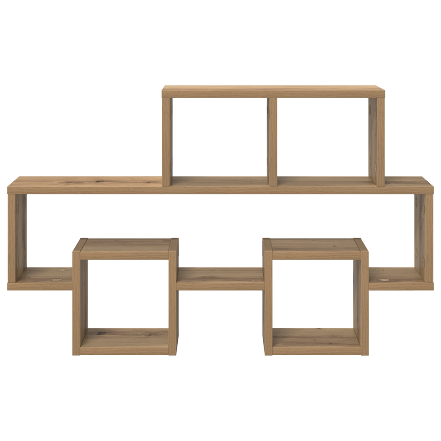 Wandplank Ambachtelijk eiken 82 x 15 x 51 cm Bewerkt hout