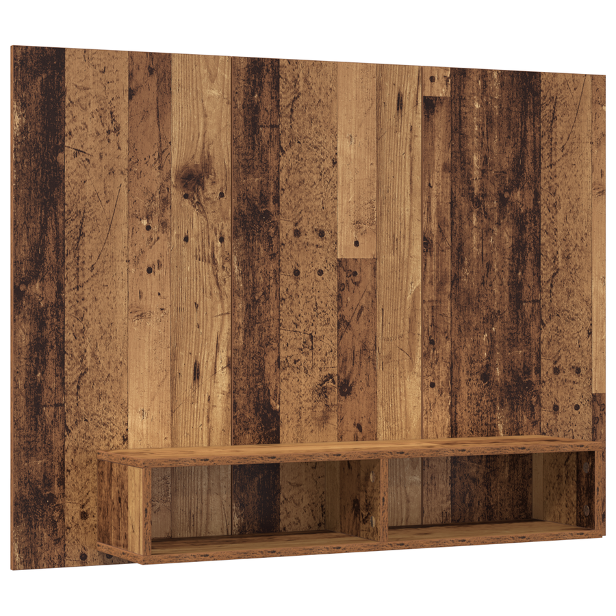 Wand TV Kast Oude hout 120 x 23.5 x 90 cm Bewerkt hout