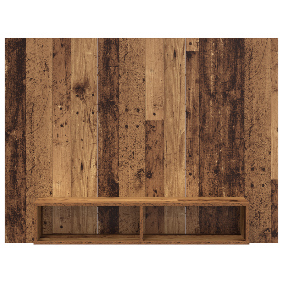 Wand TV Kast Oude hout 120 x 23.5 x 90 cm Bewerkt hout