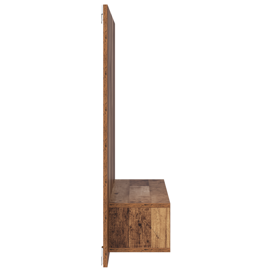 Wand TV Kast Oude hout 120 x 23.5 x 90 cm Bewerkt hout