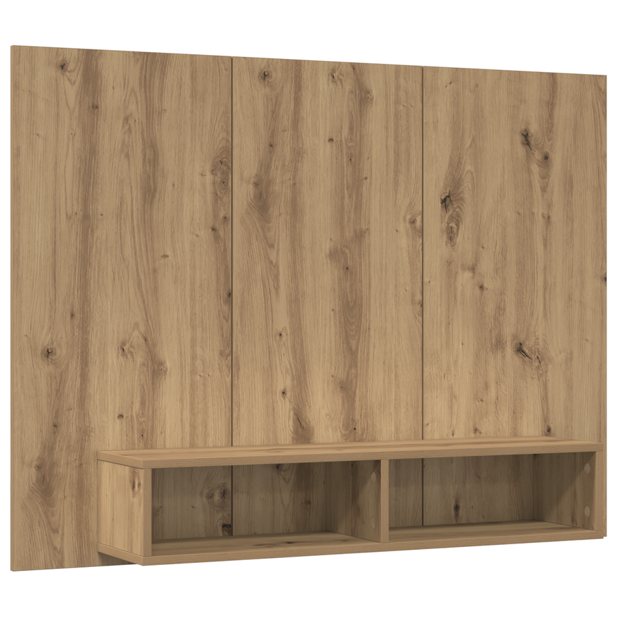 Wand TV Kast Ambachtelijk eiken 120 x 23.5 x 90 cm Bewerkt hout