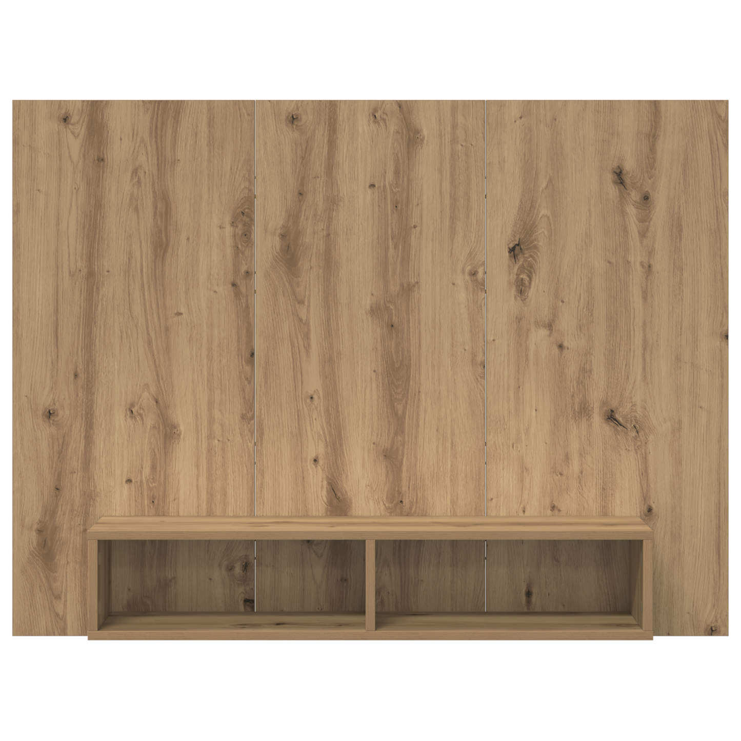 Wand TV Kast Ambachtelijk eiken 120 x 23.5 x 90 cm Bewerkt hout