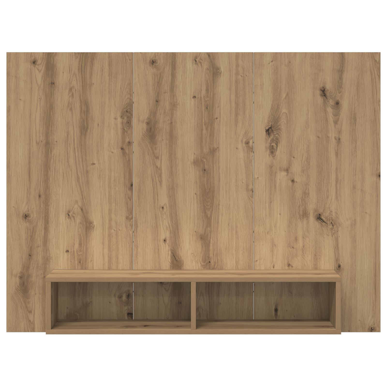 Wand TV Kast Ambachtelijk eiken 120 x 23.5 x 90 cm Bewerkt hout