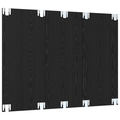 Wand TV Kast Zwart eiken 120 x 23.5 x 90 cm Bewerkt hout