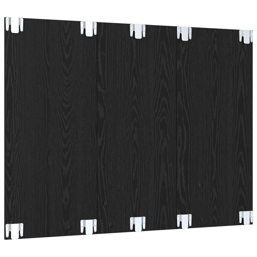 Wand TV Kast Zwart eiken 120 x 23.5 x 90 cm Bewerkt hout