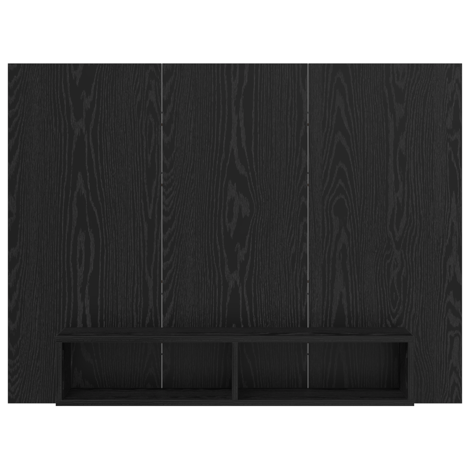 Wand TV Kast Zwart eiken 120 x 23.5 x 90 cm Bewerkt hout