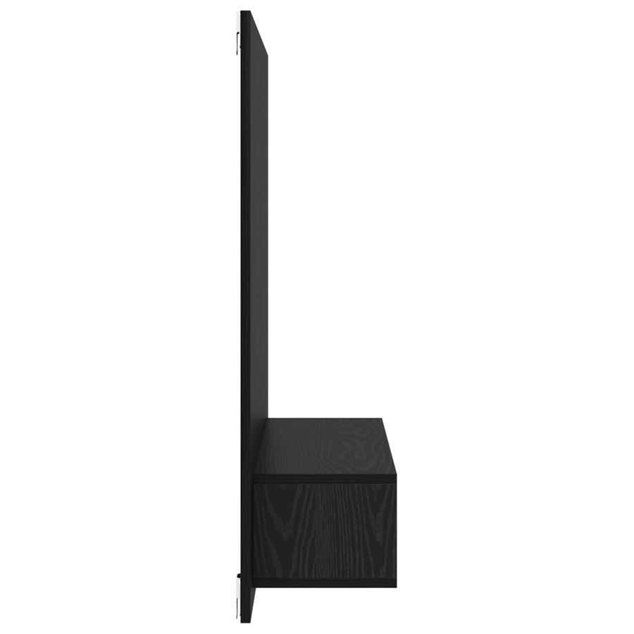 Wand TV Kast Zwart eiken 120 x 23.5 x 90 cm Bewerkt hout