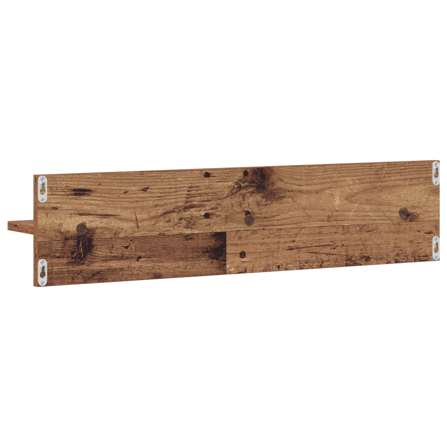 Wandplanken 2 pcs Oude hout 80 x 11.5 x 18 cm Bewerkt hout