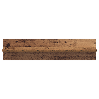 Wandplanken 2 pcs Oude hout 80 x 11.5 x 18 cm Bewerkt hout