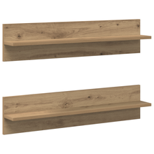 Wandplanken 2 pcs Ambachtelijk eiken 80 x 11.5 x 18 cm