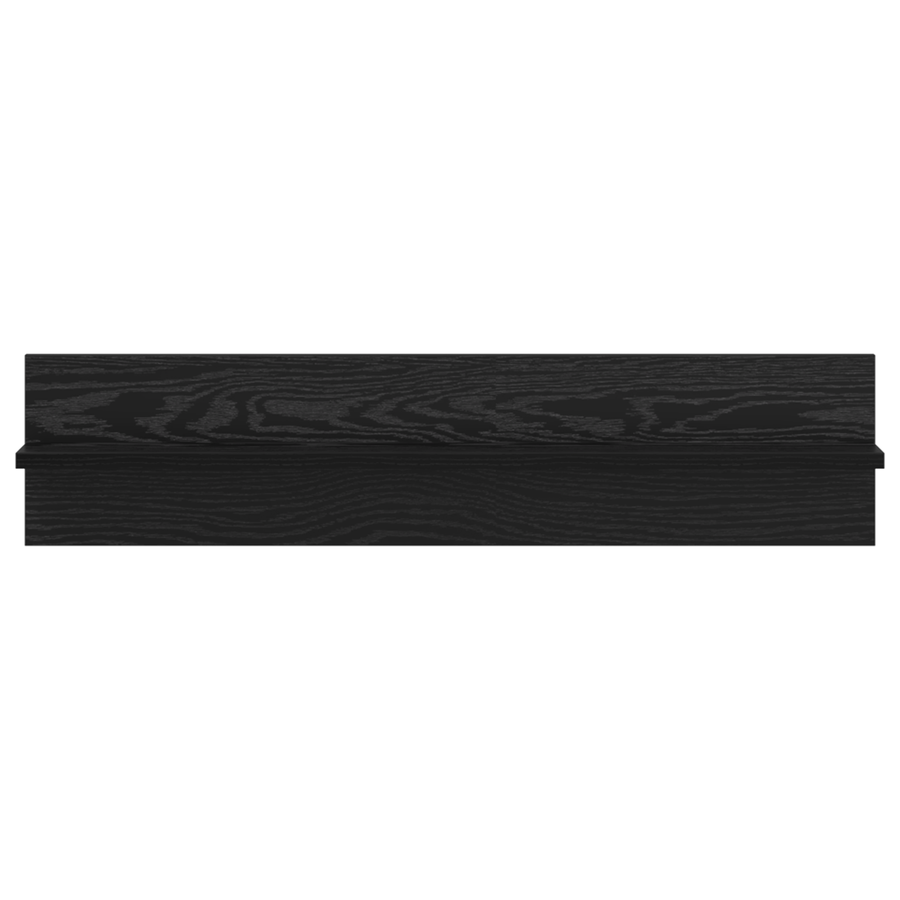 Wandplanken 2 pcs Zwart eiken 80 x 11.5 x 18 cm Bewerkt hout