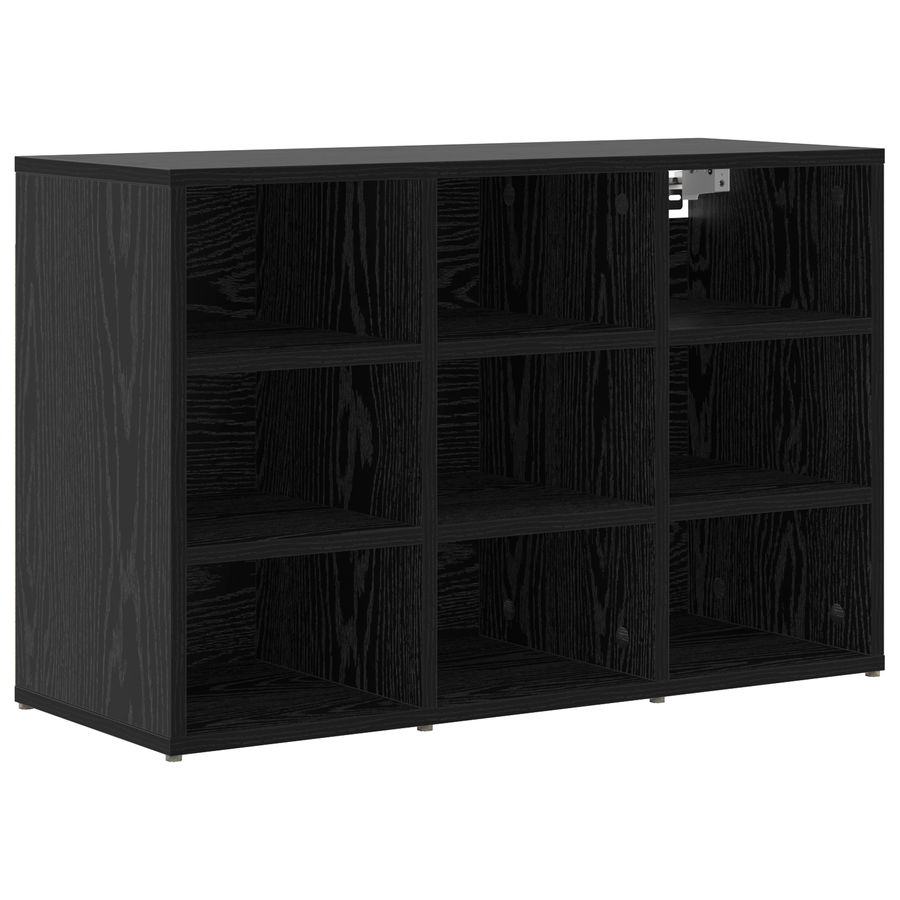 Schoenenkast Zwart eiken 52.5 x 30 x 50 cm Bewerkt hout